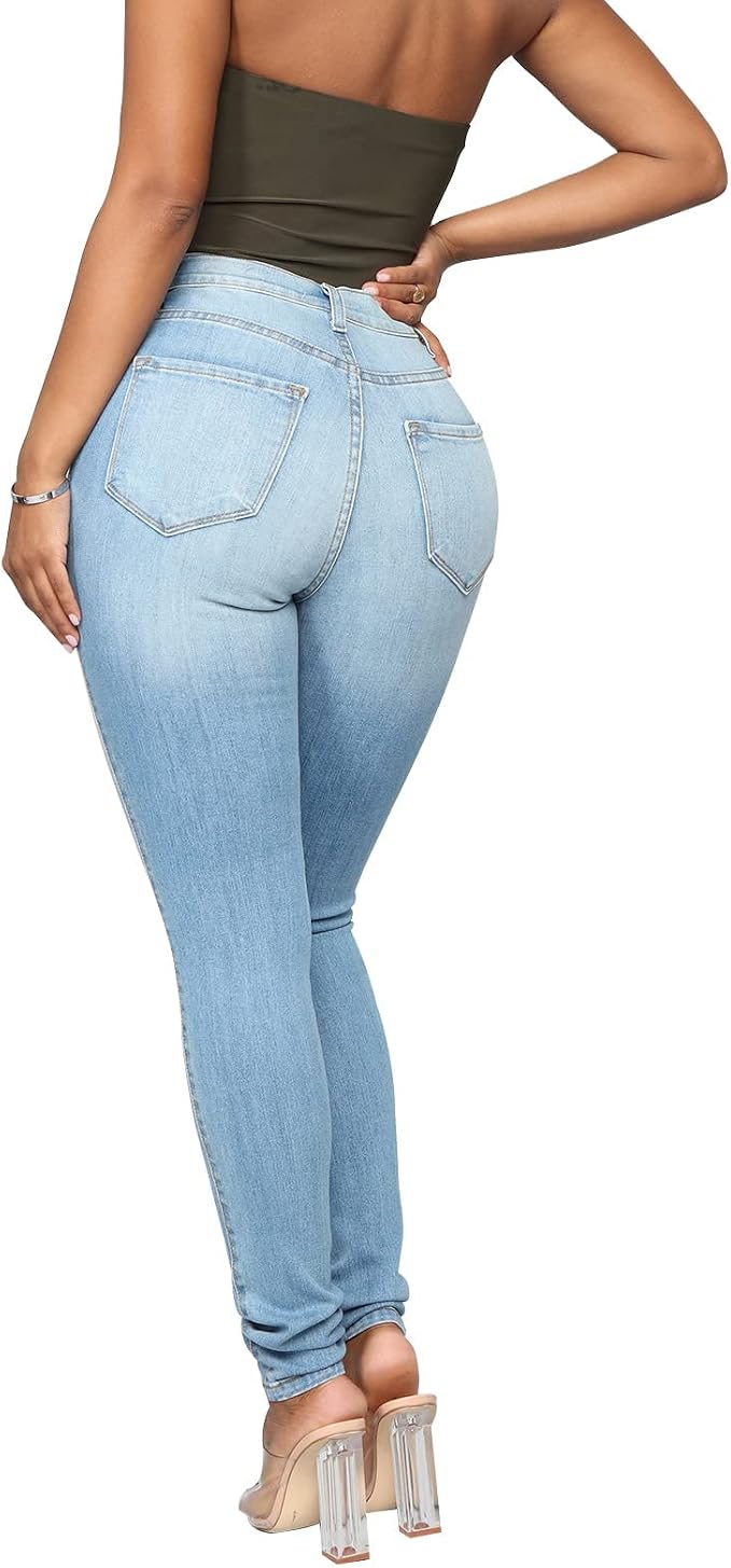 Women’s High-Waisted Skinny Stretch Butt-Lifting Jeans