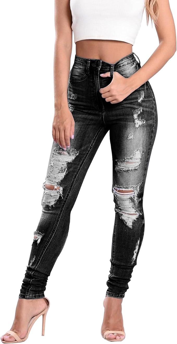 Women’s High-Waisted Skinny Stretch Slim Fit Jeans