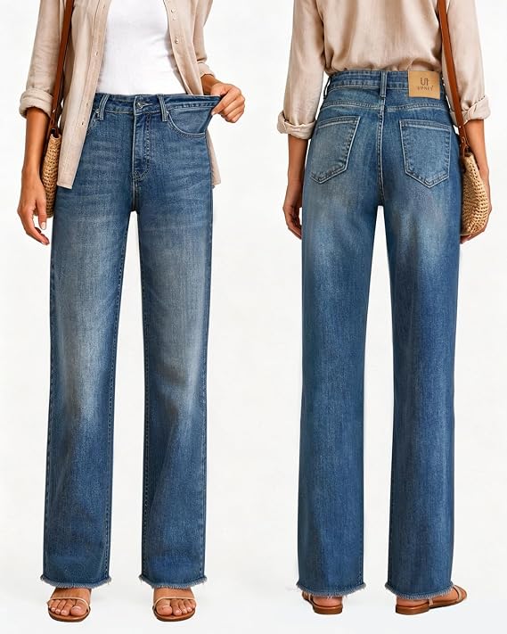 Women’s High-Waisted Stretchy Straight-Leg Jeans