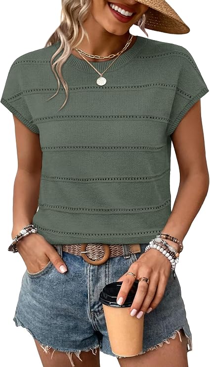 Women’s Lightweight Hollow Out Knit Sweater Top